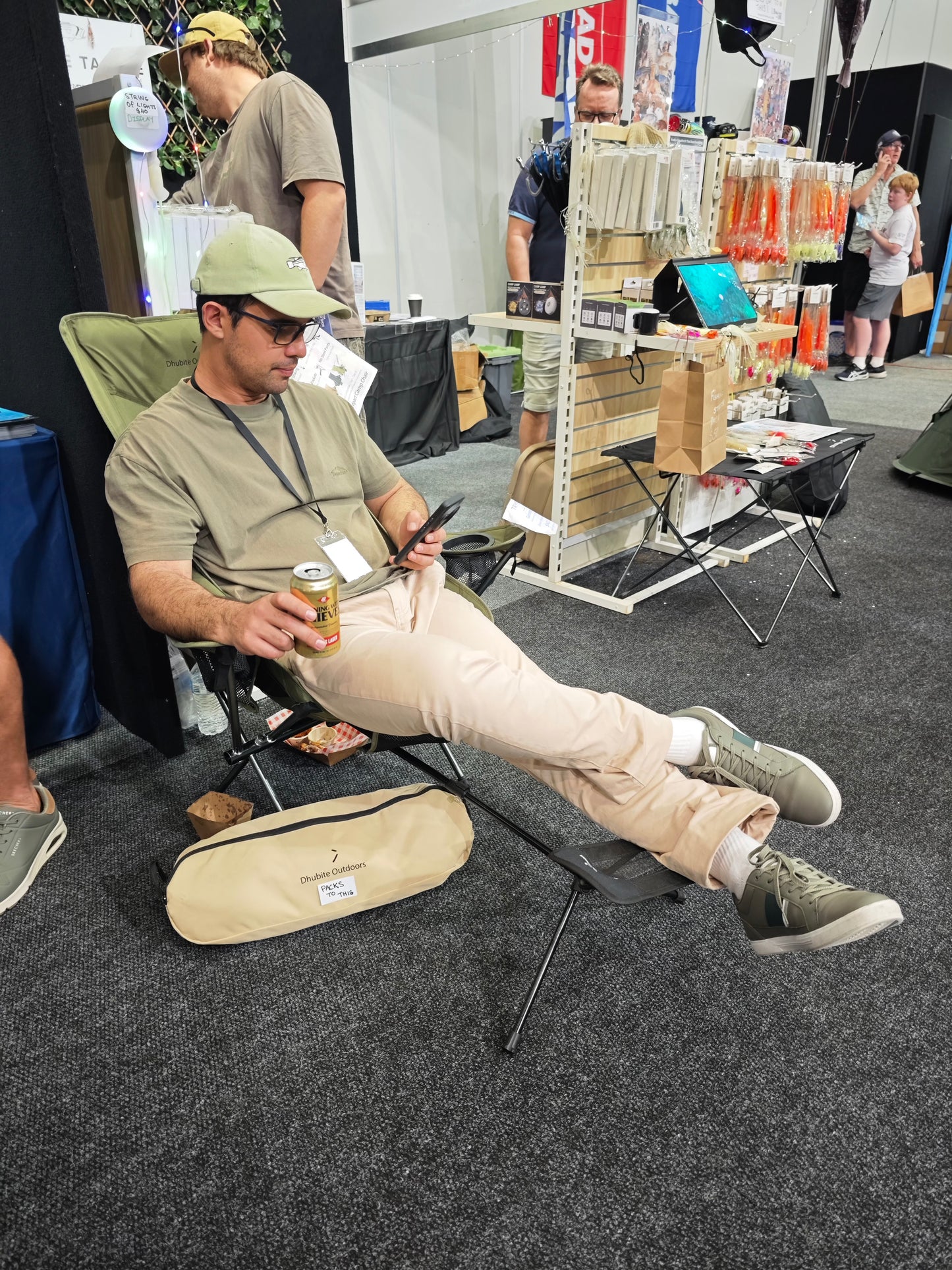 Compact Camp Chair with Armrest