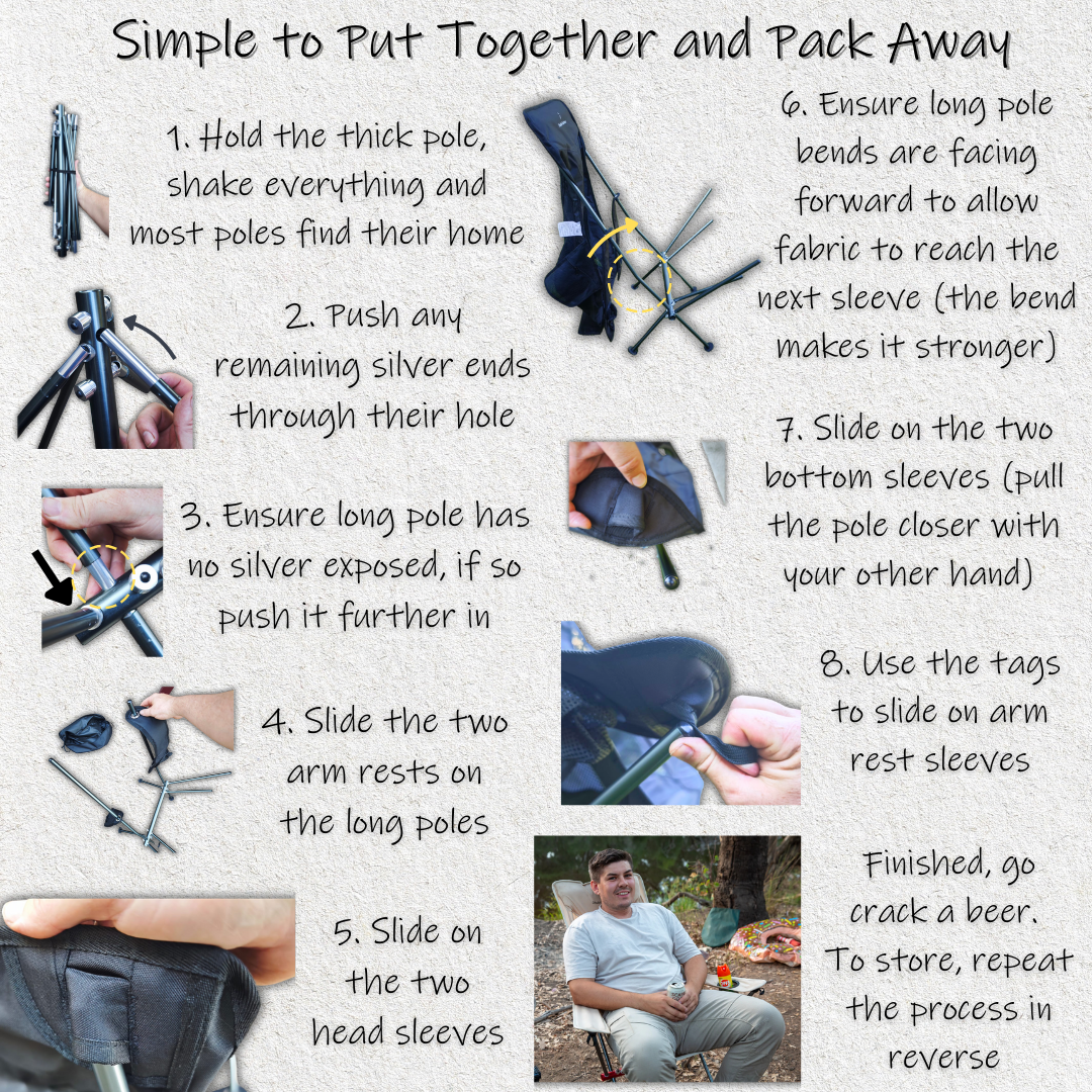 Compact Camp Chair with Armrest